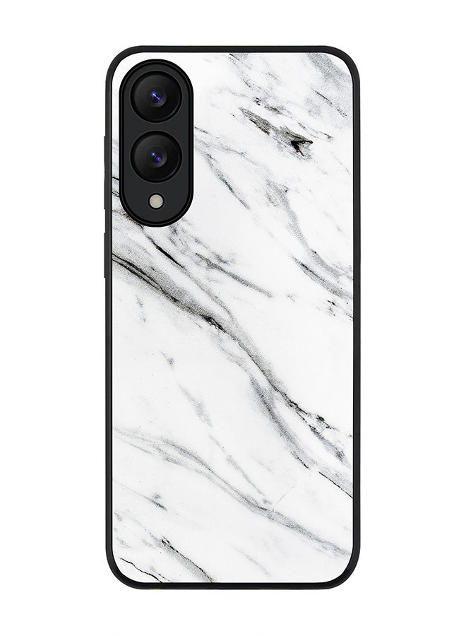 Stylizedd For Samsung Galaxy S25 Edge Case,Slim fit Camera Protection, Shockproof Thin Phone cover  - Marble Print Grey White
