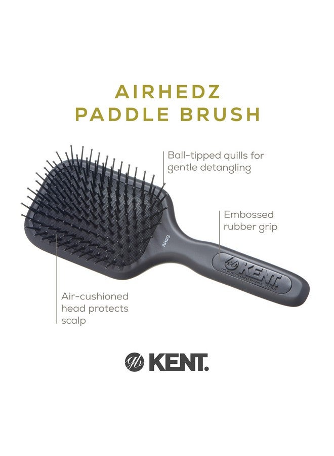 KENT Ah9G Airhedz Paddle Detangler Brush - Fine Pins For Thick, Curly, Wet And Tangled Hair - Image 3