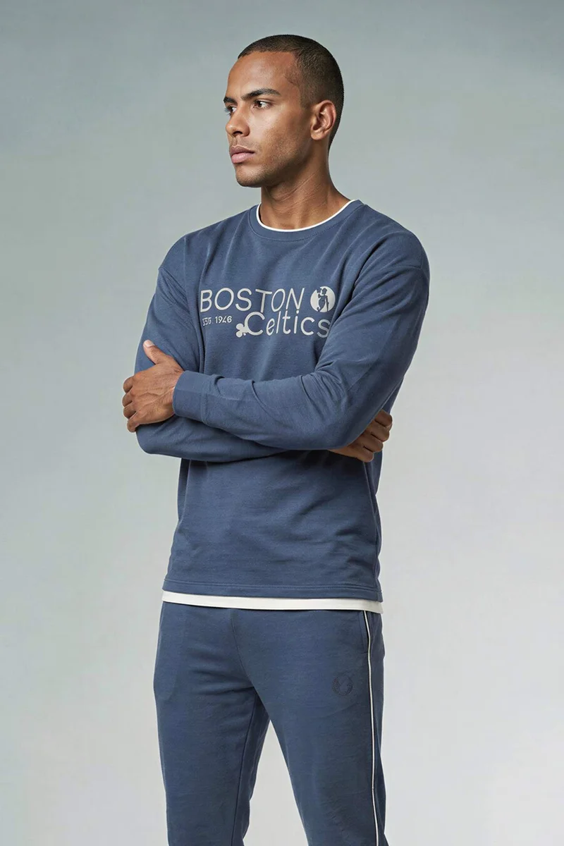 Defacto  Boxy Fit Boston Celtics Licensed Long Sleeve Sweatshirt for Men | Best Price UAE
