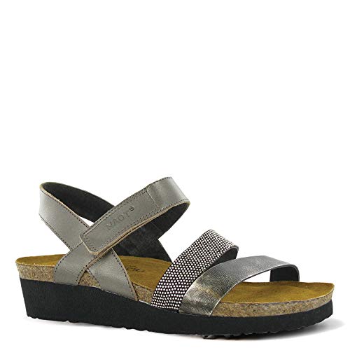 NAOT Women Krista Backstrap Sandal Pewter/Metal Lthr Combo 11-11.5 M US - Image 1