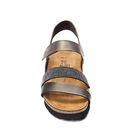 NAOT Women Krista Backstrap Sandal Pewter/Metal Lthr Combo 11-11.5 M US - Image 3
