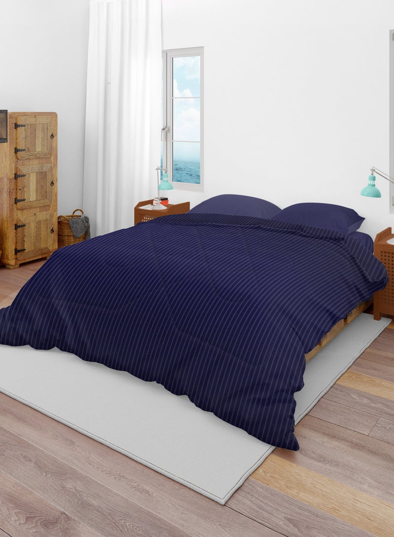 طاب مساؤك لحاف مزدوج من كوزي دريمز لجميع المواسم - 200x220 سم أزرق - Image 2