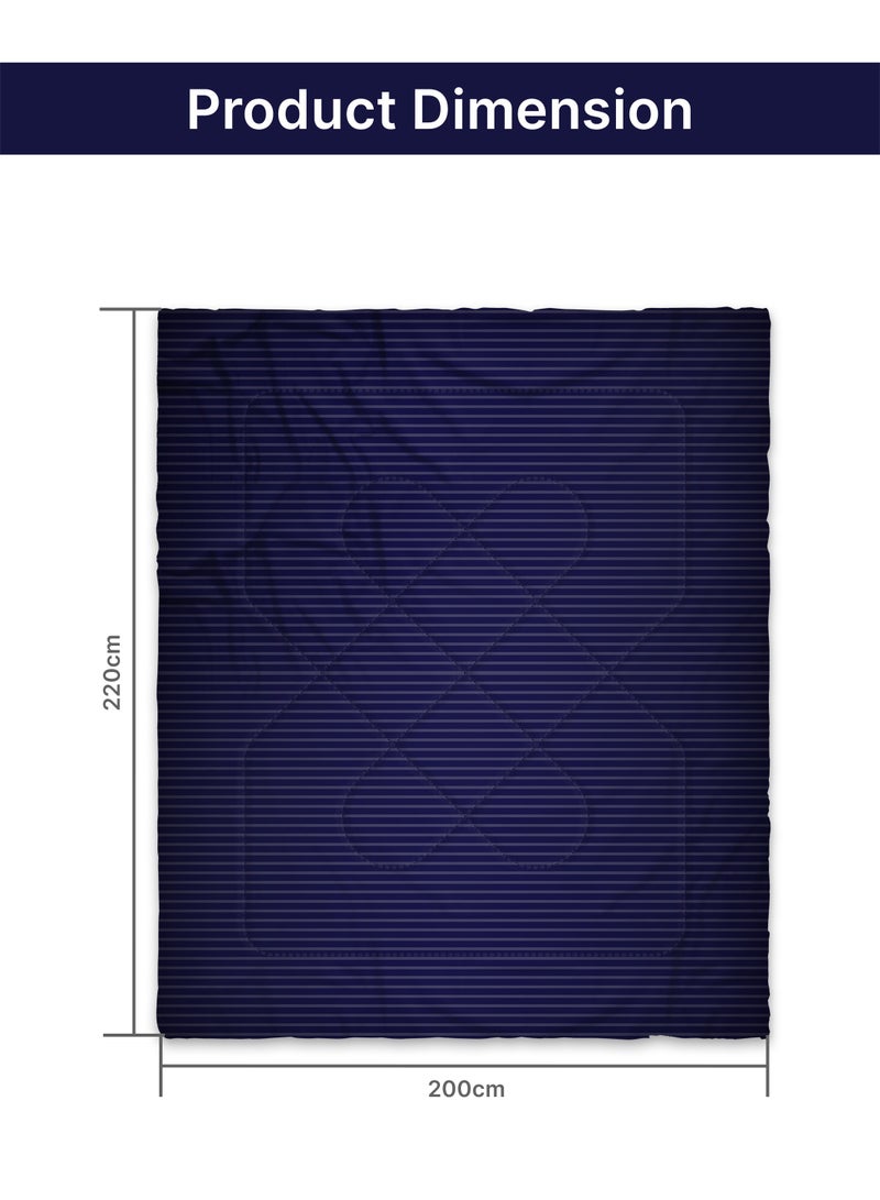 طاب مساؤك لحاف مزدوج من كوزي دريمز لجميع المواسم - 200x220 سم أزرق - Image 3