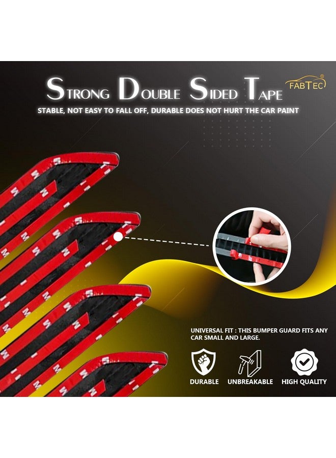 FABTEC Double Chrome Rubber Car Bumper Protector Guard for All Cars 4pcs (Chrome) - Image 4