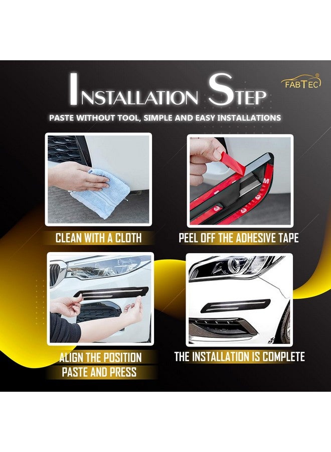 FABTEC Double Chrome Rubber Car Bumper Protector Guard for All Cars 4pcs (Chrome) - Image 5