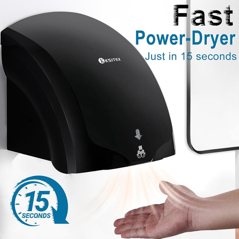 KSITEX Commercial Hand Dryer ABS 689 (Black) - Image 3