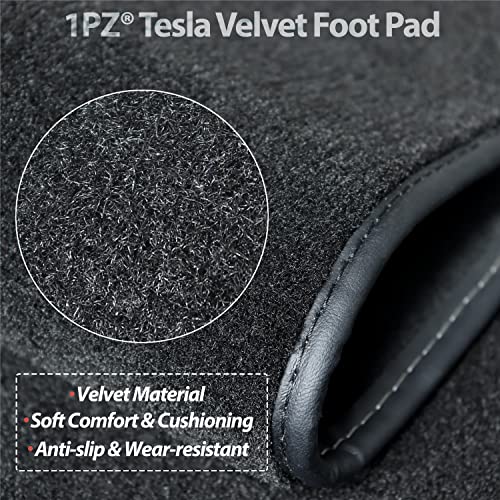 1PZ MS3-VP3 Black Carpet Floor Mats for Tesla Model 3 2017-2024 All Weather Heavy Duty Protection - Image 2