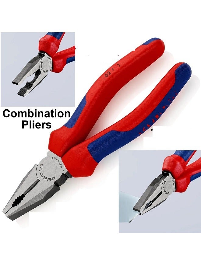 Wisemann 8"COMBINATION PLIER RED AND BLUE  BODY WITH  WISEMANN  - Image 1
