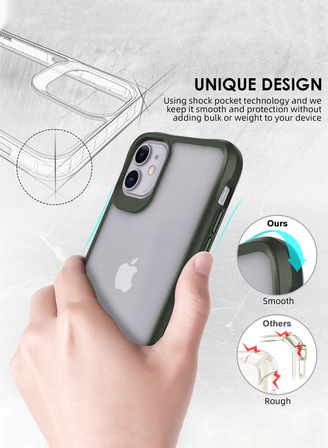 Theodor Protective Hybrid Case Cover For Apple Iphone 12 6.1 Green - Image 4