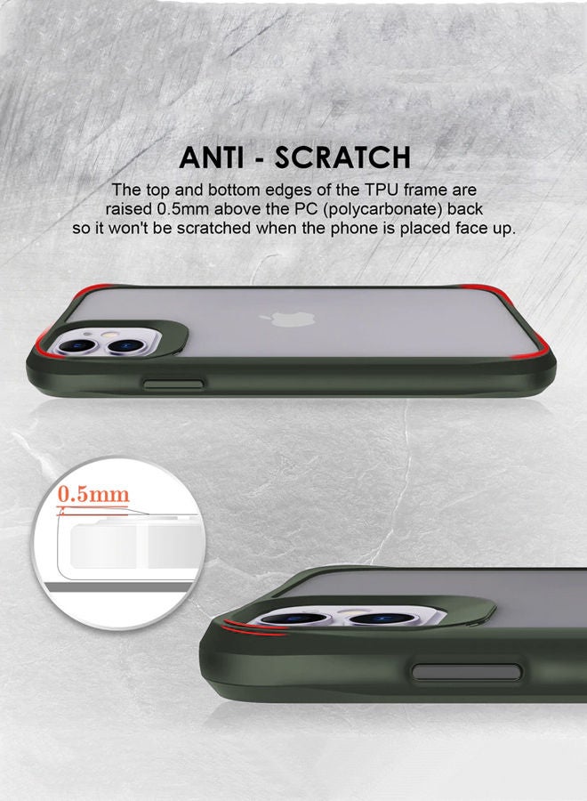 Theodor Protective Hybrid Case Cover For Apple Iphone 12 6.1 Green - Image 2