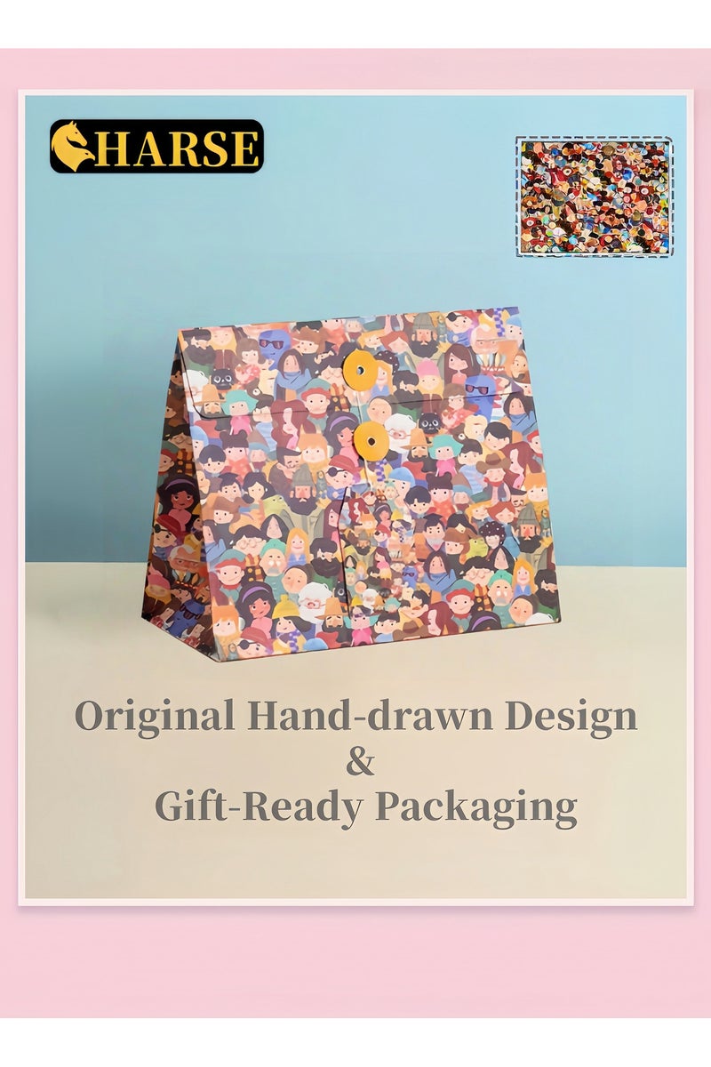 لغة كيس هدايا بشخصيات كرتونية، علبة هدايا عيد ميلاد، تغليف على شكل ظرف، كيس هدايا ورقي إبداعي للمناسبات - Image 1