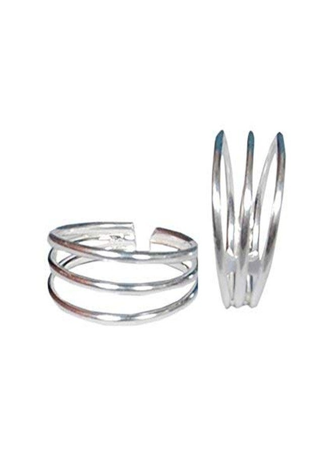 ELOISH Sterling Silver Pair of Beautiful Toe Rings for Women/Girls - Image 2