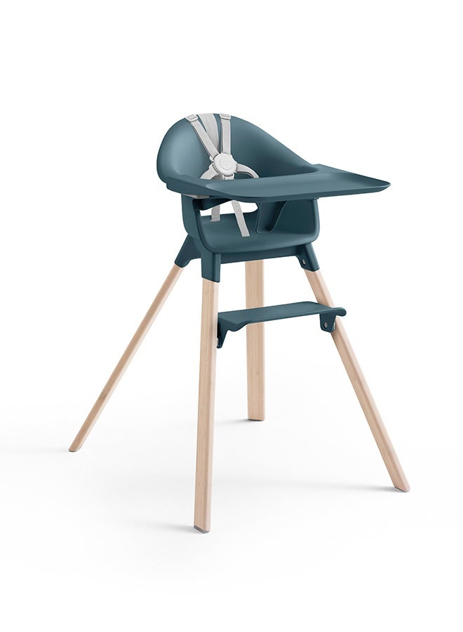 Stokke Clikk High Chair Bamboo Legs Fjord Blue