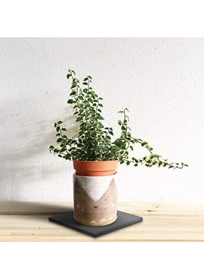 Melife Neoprene Rubber Mats, 6"x 6" Adhesive Foam Padding Weather Stripping Non-Slip Furniture Pads Black Rubber Insulation Anti-Vibration Pads (6 Pack) - Image 2