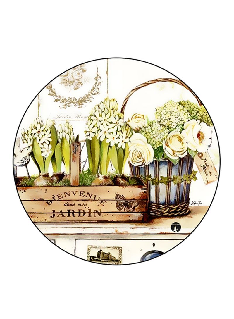 Flowers Printed Mouse Pad  Multicolour