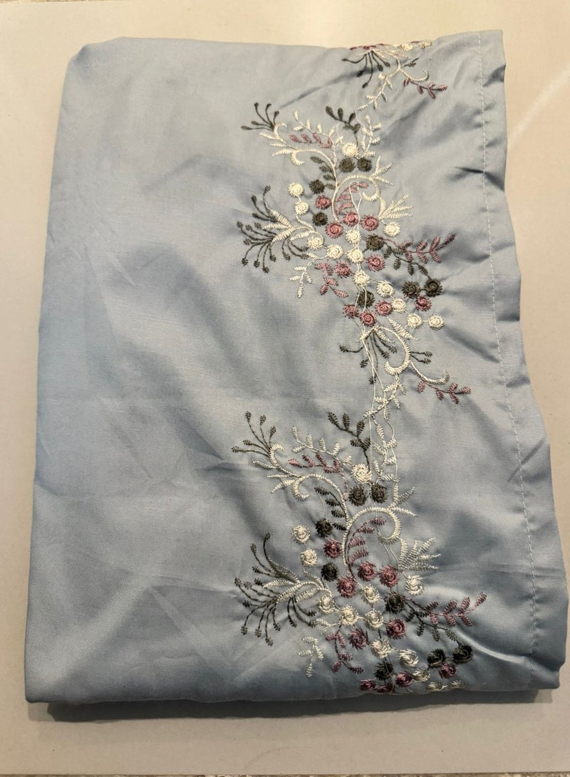 Brides Embroidered prayer shawl, cool cotton, open to wear - set of 3 pieces in different colors - Image 4