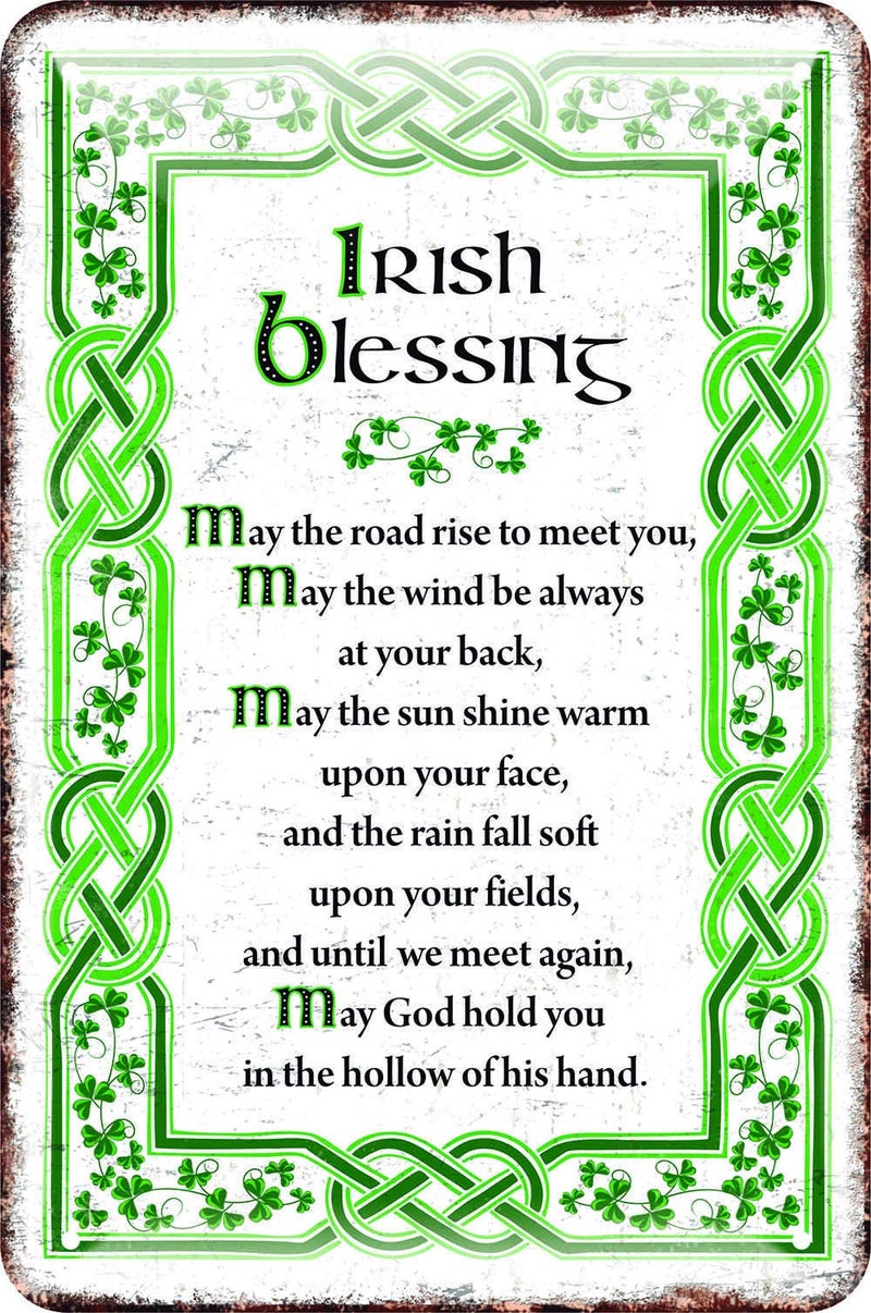 ZMKDLL Irish Blessing Metal Sign Celtic Knot Design Wall Plaque Irish Decor 12"x8" - Image 5