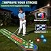 VATOS Upgraded Golf Putting Mat Indoor for kids Golf Game Set with LED Balls Glow Cups Irons Putters Portable Putting Green Outdoor for Home Backyard Office Party Golfing Gifts for Kids Adults - Image 4