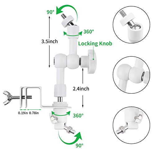 ALERTCAM 2-in-1 Weatherproof Gutter Mount for Arlo Solar Panel and Arlo Pro/Arlo Pro 2/Arlo Pro 3/Arlo Pro 4/Arlo Ulra Security Camera, Perfect Angle to Get Adequate Sunlight - White - Image 4