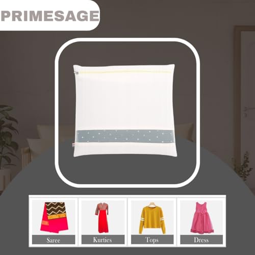 PRIMESAGE® Saree Covers for Storage Saree Organiser for Wardrobe Saree Cover Saree Covers Cotton Saree Covers for Storage Saree Bags Saree Bags for Storage Saree Cover | 16x14inches (Pack of 12) - Image 5