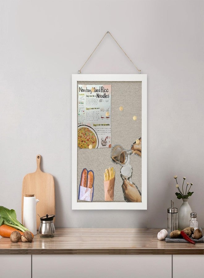 GDMINLO Cork Bulletin Board, with Linen 1-Pack Double-Sided, 16''X 12''Picture Display Vision Board Kit Corkboards for Wall School Office Decorative Hanging 10 Pushpins - Image 5