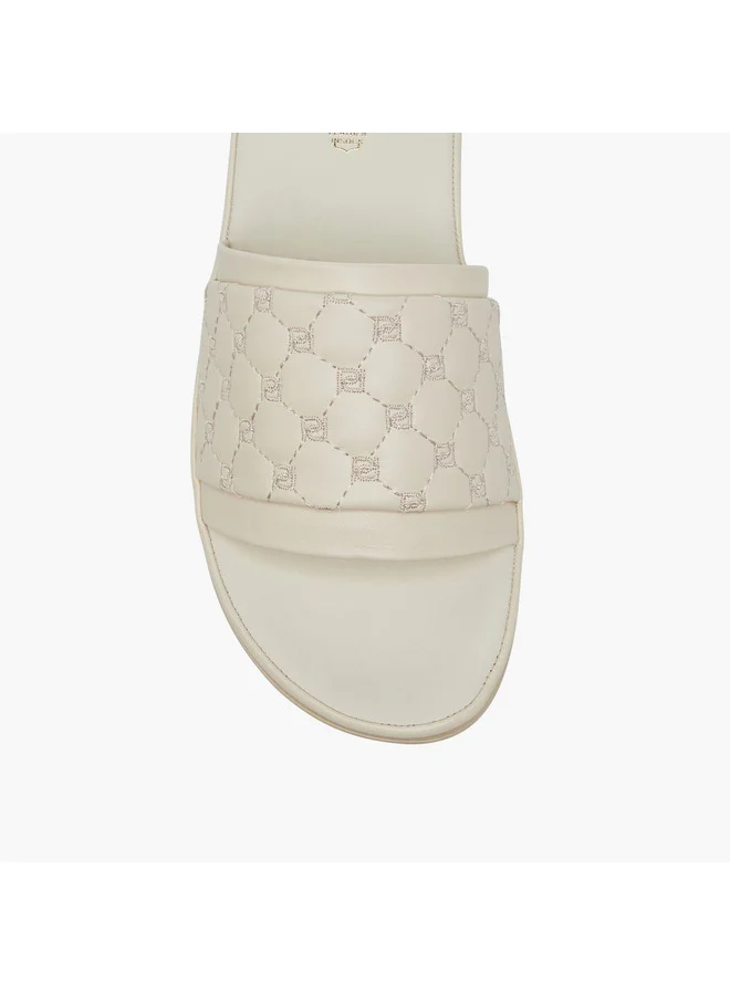 Paprika Women's Monogram Quilted Slip-On Sandals