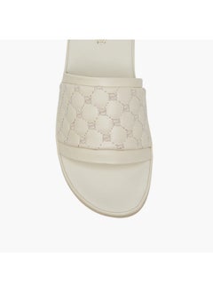 Paprika Women's Monogram Quilted Slip-On Sandals  - Image 4