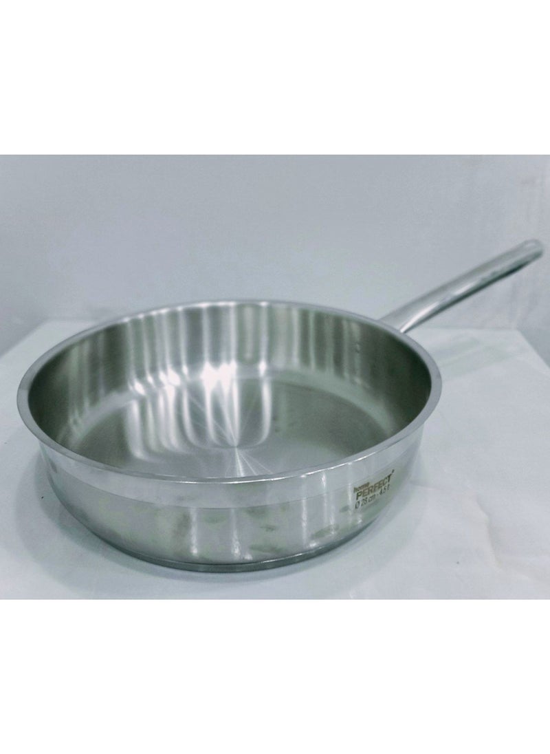 Perfect - Turkish stainless steel frying pan, Perfect brand, made of the best and highest quality materials, very high and heavy, size 28 cm - Image 1