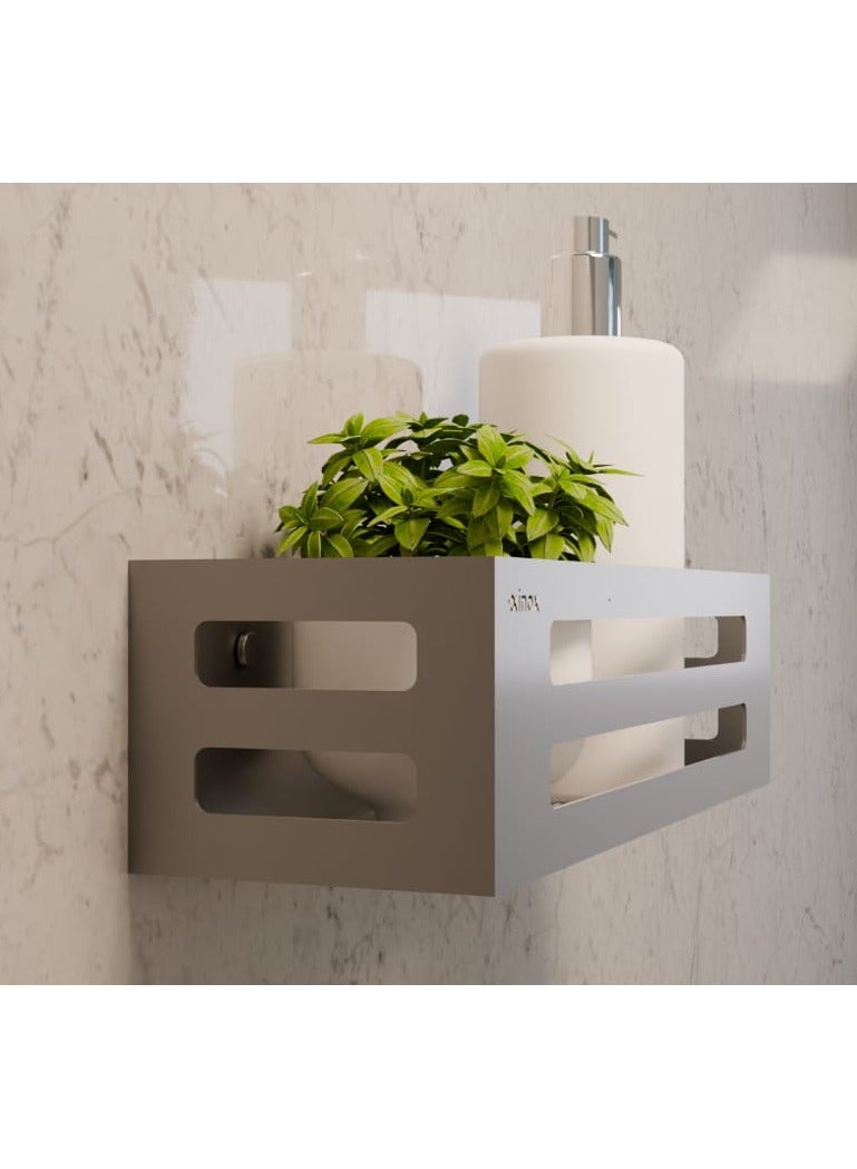 اوكسينوكس رف شامبو من الاستانلس ستيل اللون فضى مط من النوع  S304 للشامبو متعدد الاغراض 30 سم - Image 3