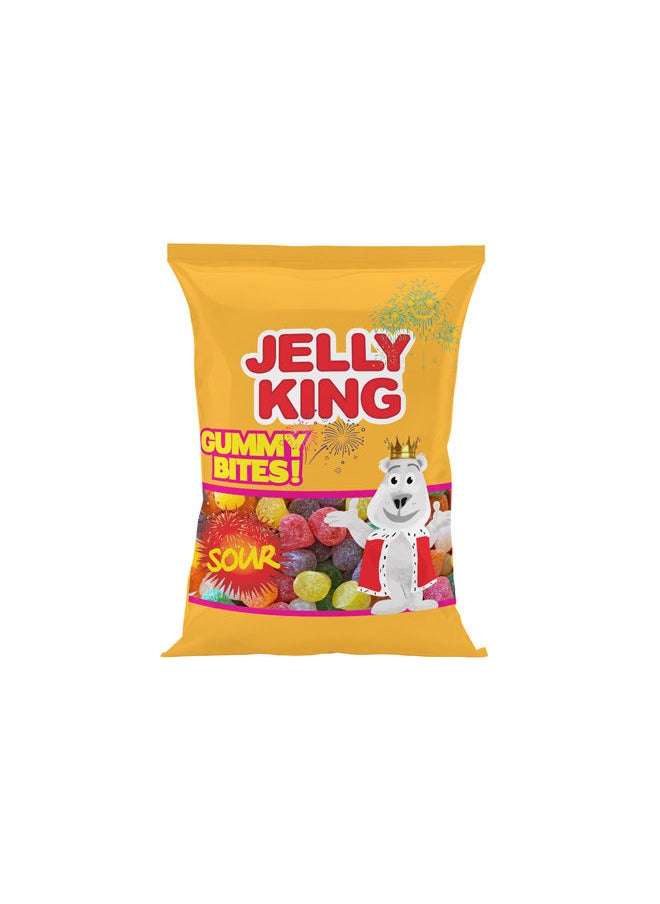 JELLY KING Gummy Bites Sour Fruits Vegan Candy- 40 grams 