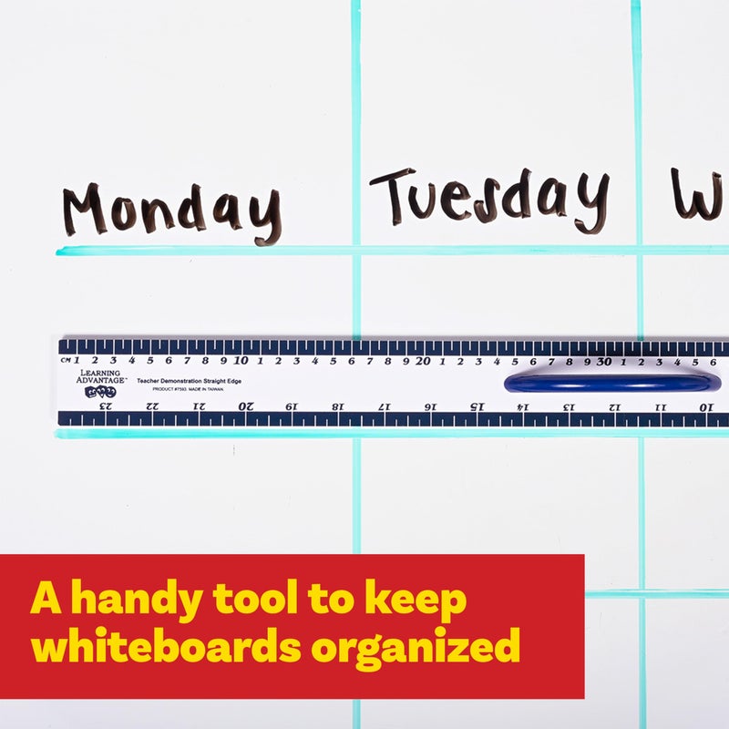 LEARNING ADVANTAGE Magnetic Dry Erase Straight Edge - 24â€ - Jumbo Teaching Ruler - Measurement Tool for Whiteboards and Chalkboards - Image 4