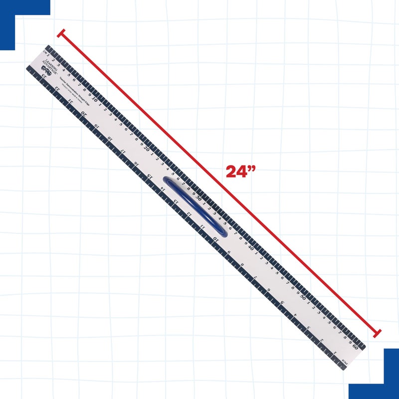 LEARNING ADVANTAGE Magnetic Dry Erase Straight Edge - 24â€ - Jumbo Teaching Ruler - Measurement Tool for Whiteboards and Chalkboards - Image 3