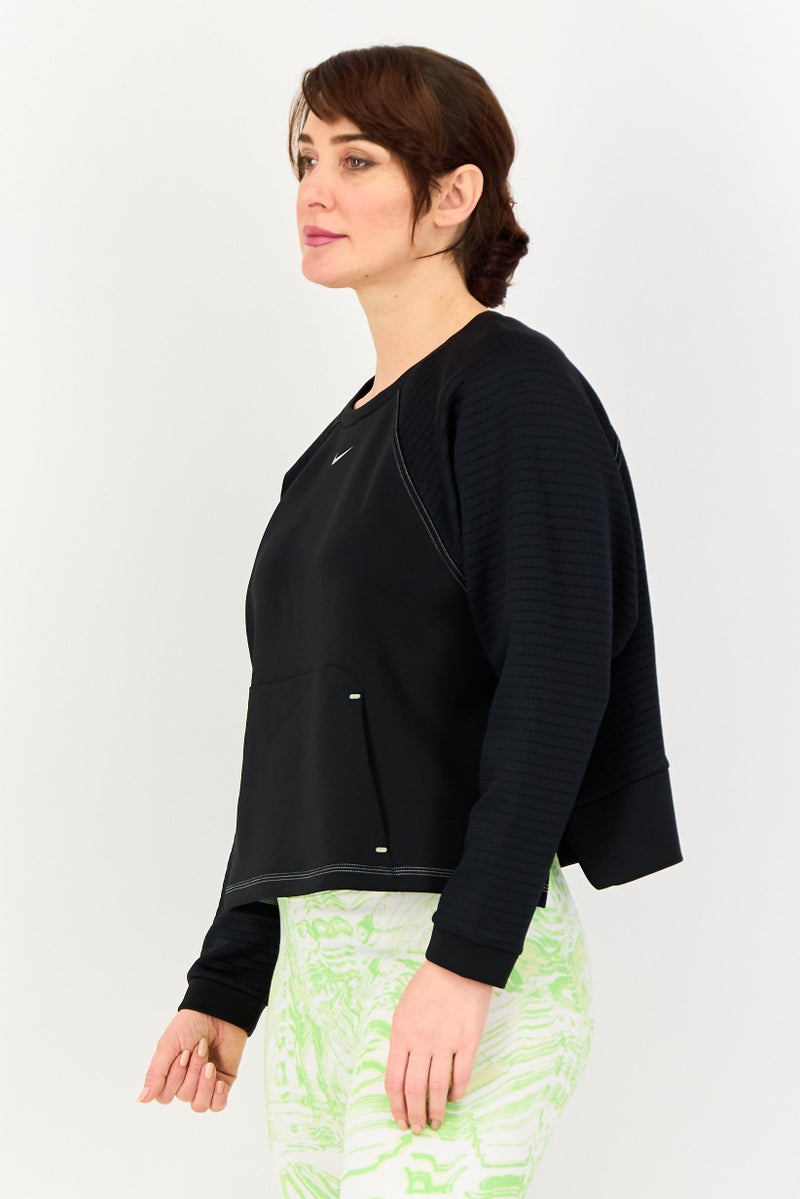 Nike Women Loose Fit Long Sleeve Outdoor Sweatshirt, Black - Image 2