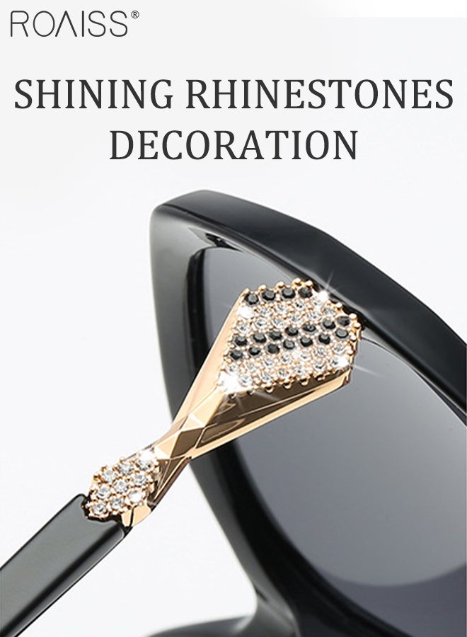 roaiss Women's Polarized Butterfly Sunglasses, UV400 Protection Sun Glasses with Rhinestones Decoration, Fashion Anti-glare Sun Shades for Women with Glasses Case, 58mm - Image 5