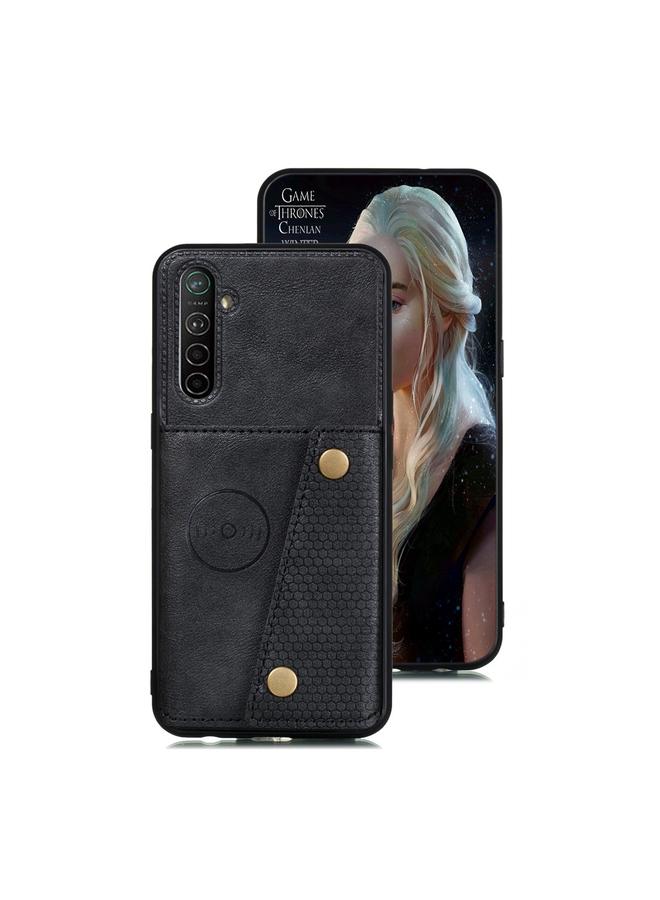 اس-توب جراب لهاتف OPPO Realme XT جراب واقٍ مغناطيسي مقاوم للصدمات من مادة البولي يوريثان الحراري + مادة TPU مع فتحات للبطاقات - Image 2