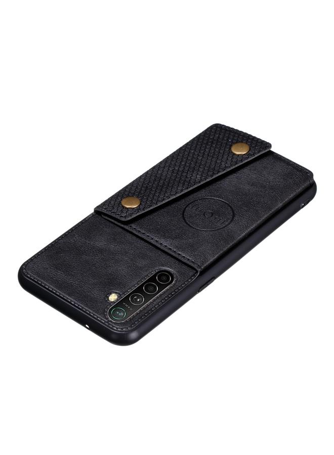 اس-توب جراب لهاتف OPPO Realme XT جراب واقٍ مغناطيسي مقاوم للصدمات من مادة البولي يوريثان الحراري + مادة TPU مع فتحات للبطاقات - Image 4