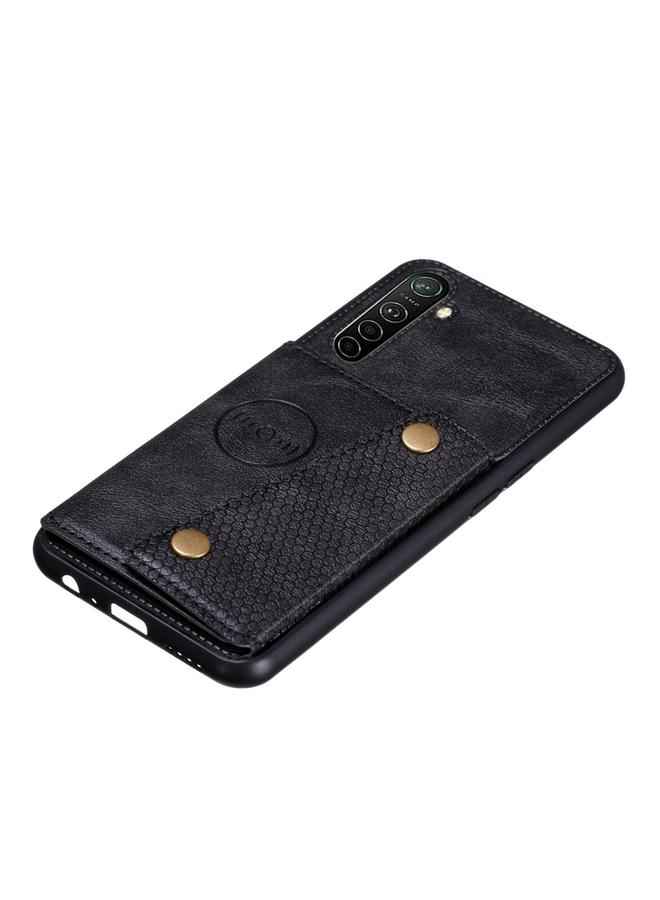 اس-توب جراب لهاتف OPPO Realme XT جراب واقٍ مغناطيسي مقاوم للصدمات من مادة البولي يوريثان الحراري + مادة TPU مع فتحات للبطاقات - Image 3