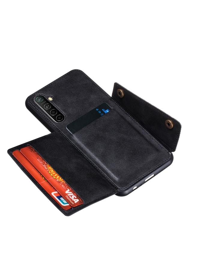 اس-توب جراب لهاتف OPPO Realme XT جراب واقٍ مغناطيسي مقاوم للصدمات من مادة البولي يوريثان الحراري + مادة TPU مع فتحات للبطاقات - Image 5