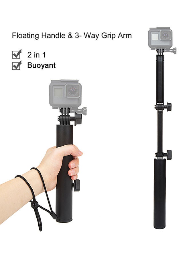 NIBEMINENT 3-Way Grip Arm Monopod Pole Black - Image 3