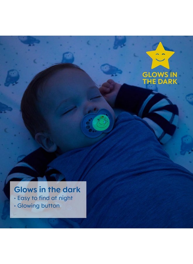 MAM MAM Night Pacifiers (2 Count), MAM Pacifiers 6+ Months, Best Pacifier for Breastfed Babies, Glow in the Dark Pacifier, Baby Girl Pacifier (Design may vary), 6-16 (Pack of 2)  - Image 3