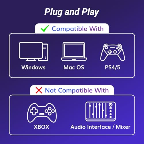 TONOR USB Gaming Microphone for PC, Cardioid Condenser Mic with Adjustable RGB Modes & Brightness, Quick Mute, Gain Control, for Streaming, Podcasting, Recording, PS4/5 Desktop Mic TC310 - Image 2