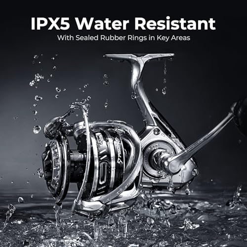 Piscifun NautiX Spinning Reel, Aluminum Spinning Fishing Reel, CNC Aluminum Gear, 26LBs Max Drag, 8+1 Sealed BB, 6.0:1 Gear Ratio, Smooth Powerful Freshwater Saltwater Reel, 4000 Series - Image 5