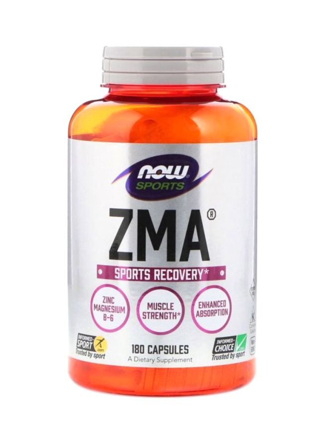 Now Foods ZMA Sports Recovery Dietary Supplement - 180 Capsules - Image 1