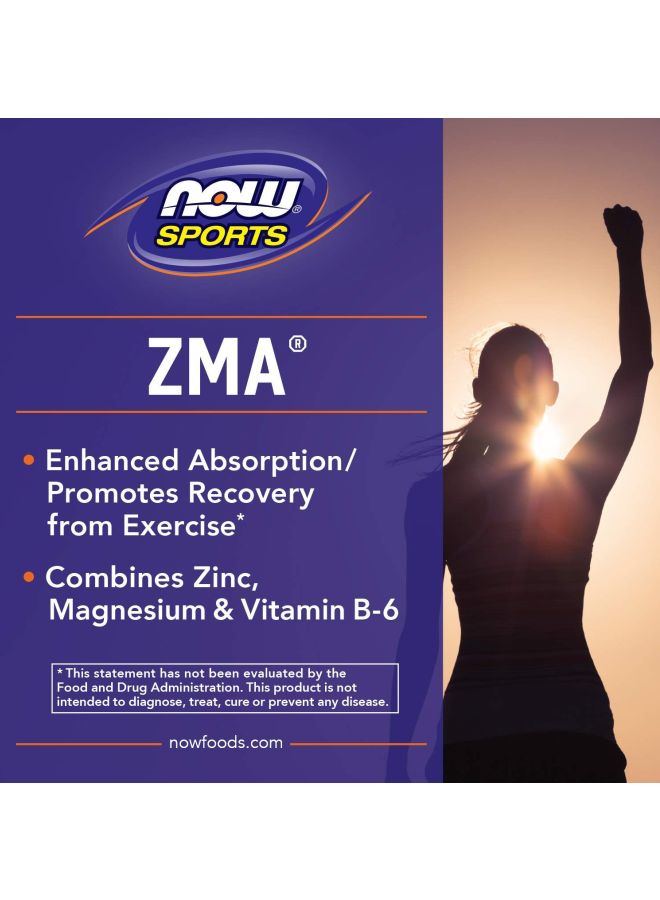 Now Foods ZMA Sports Recovery Dietary Supplement - 180 Capsules - Image 2