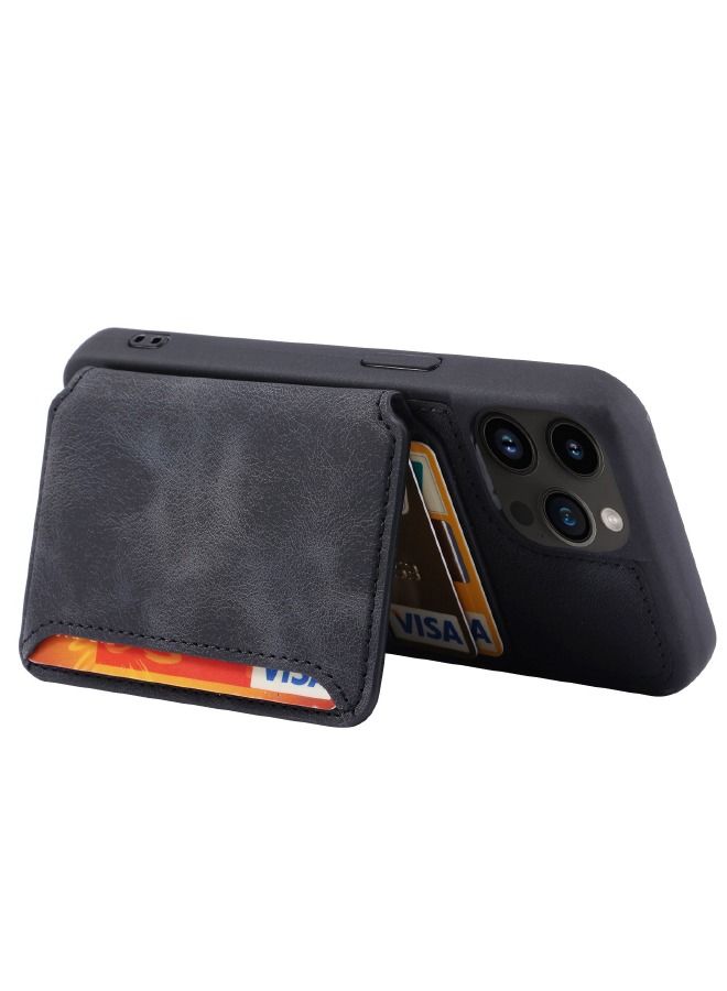 iPhone 15 Pro Max Case with RFID Blocking Credit Card Holder, PU Leather Kickstand Card Slots Protective Case Cover, Luxury Flip Wallet Case for iPhone 15 Pro Max 6.7" Black  - Image 1