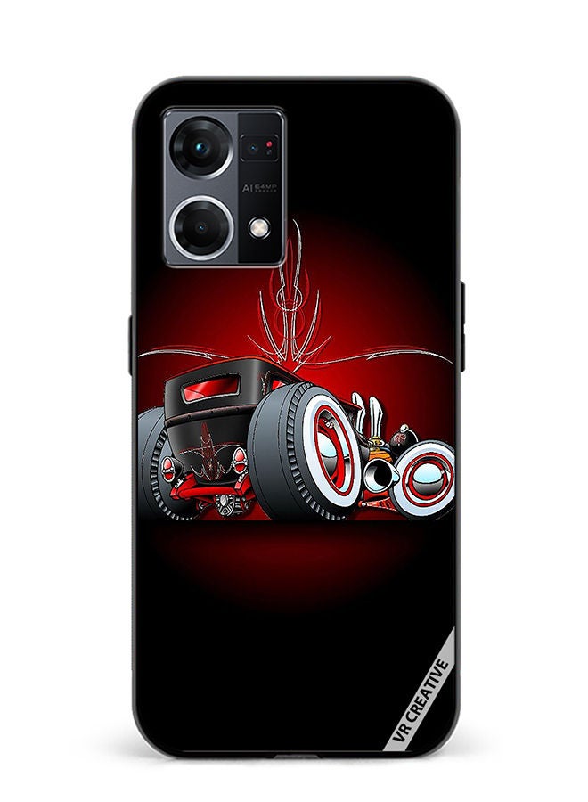 VR CREATIVE Protective Case Cover For Oppo Reno8 4G Car Design Multicolour - Image 1
