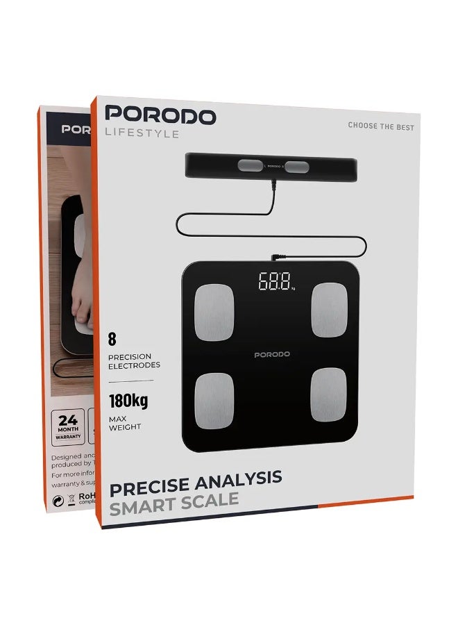 Porodo Lifestyle Precise Analysis Smart Scale - Black - Image 5