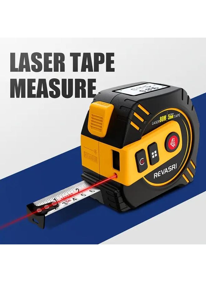 Revasri 262ft 80m Digital Laser Tape Measure 2 In 1 Tool For DIY Woodworking - Image 1