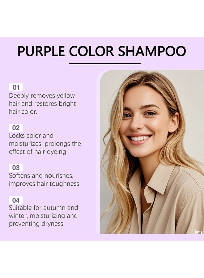 EELHOE Purple Color Hair Mask ,with Keratin, Deep Conditioner and Toner for Blonde, Brassy Hair, Remove Yellow Tones & Condition Dry, Damaged Hair, Repair & Nourishment Treatment For Bleached Treatment, 100g - Image 4