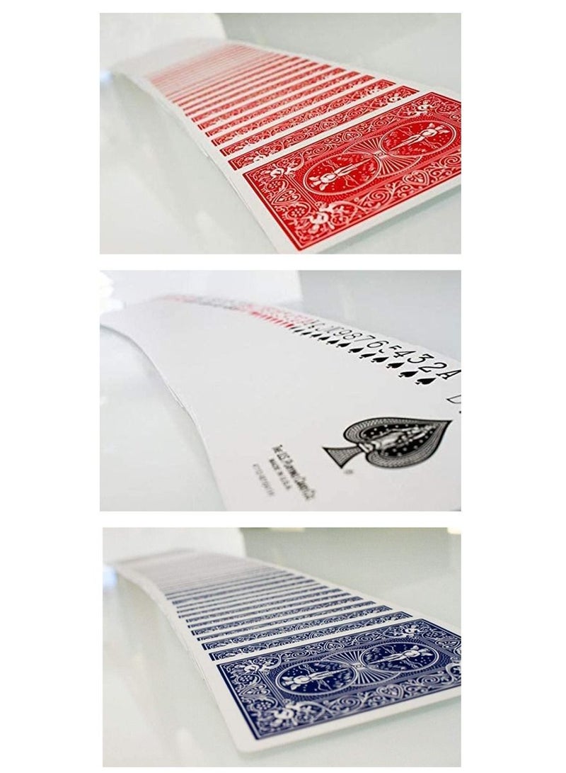 Bicycle Size Standard Index Playing Cards 2 X 52 Set Blue, Red - Image 3
